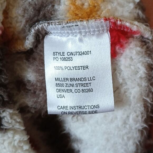 Cruel Denim Aztec Print Southwest Sherpa Fleece Full Zip Jacket - Picture 6 of 7